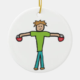 Kettlebell Keramik Ornament