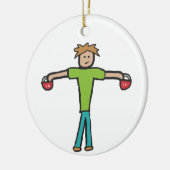 Kettlebell Keramik Ornament (Links)