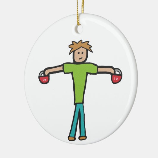 Kettlebell Keramik Ornament (Links)