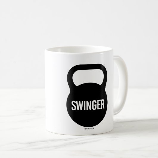 Kettlebell lebenslustiger Typ Kaffeetasse (VorderseiteRechts)