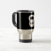 Kettlebell lebenslustiger Typ Reisebecher (Vorderseite Links)