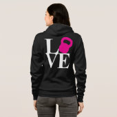 Kettlebell-Liebe Hoodie (Schwarz voll)