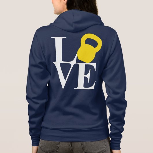 Kettlebell-Liebe Hoodie (Rückseite)