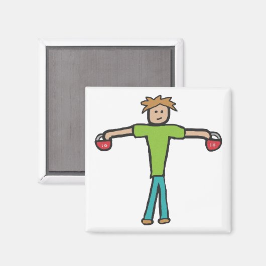 Kettlebell Magnet (Vorderseite/Rückseite)
