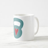 Kettlebell mit einem Herzen Kaffeetasse (VorderseiteRechts)