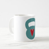 Kettlebell mit einem Herzen Kaffeetasse (Vorderseite Links)