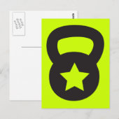 Kettlebell mit einem leeren Stern Postkarte (Vorne/Hinten)