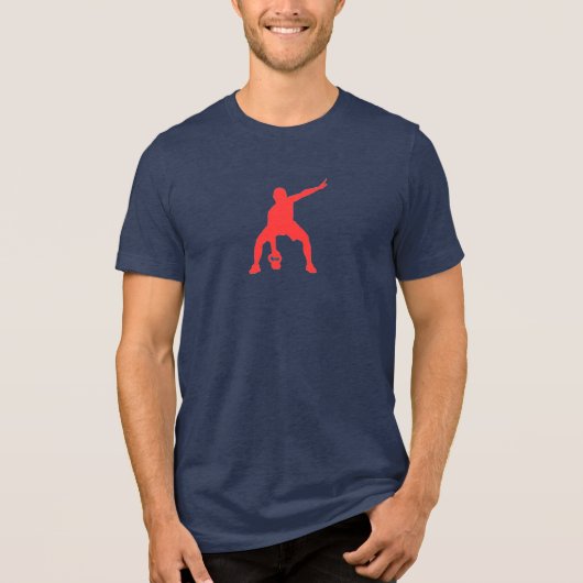 Kettlebell Power: Dynamisches Swing Tri-Blend Shirt (Vorderseite)