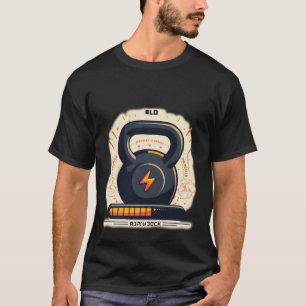 Kettlebell Power Up Hochspannungs-Fitness-Stärke T-Shirt