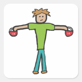 Kettlebell Quadratischer Aufkleber