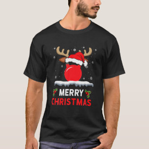 Kettlebell Reindeer Workout Funny Gym Fitness Chri T-Shirt