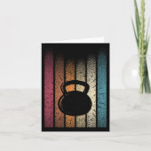 Kettlebell Retro Workout PowerHeader Bodybuilder Karte (Vorderseite)