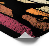 Kettlebell Retro Workout PowerHeader Bodybuilder Poster (Ecke)