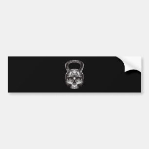 Kettlebell Skull - Gym Workout Motivierend Autoaufkleber