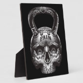 Kettlebell Skull - Gym Workout Motivierend Fotoplatte (Seite)