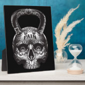 Kettlebell Skull - Gym Workout Motivierend Fotoplatte (Seite)