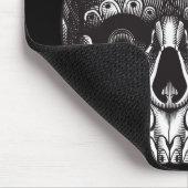 Kettlebell Skull - Gym Workout Motivierend Mousepad (Ecke)