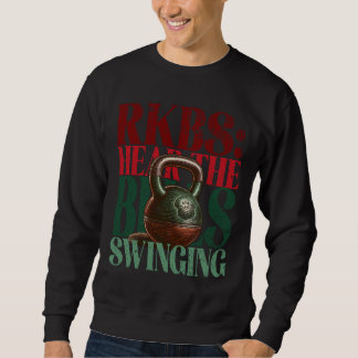 Kettlebell Swings Fun Christmas Version Fitness Sweatshirt