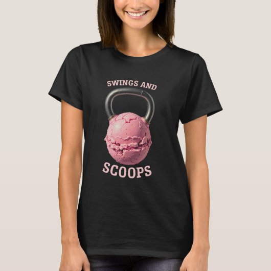 Kettlebell-Training Fitnessstudio Körper Eiscreme  T-Shirt (Vorderseite)