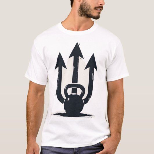 Kettlebell Trident | Triple Arrow Strength & Power T-Shirt (Vorderseite)