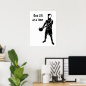 Kettlebell Weights Workout Fitness Motivierend Poster (Heimbüro)