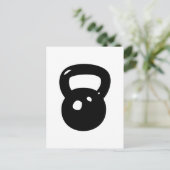 Kettlebell Workout Postkarte (Stehend Vorderseite)