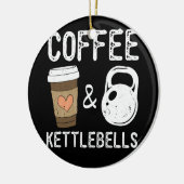 Kettlebells Kaffee HIIT Fitness Workout Gym Keramik Ornament (Links)