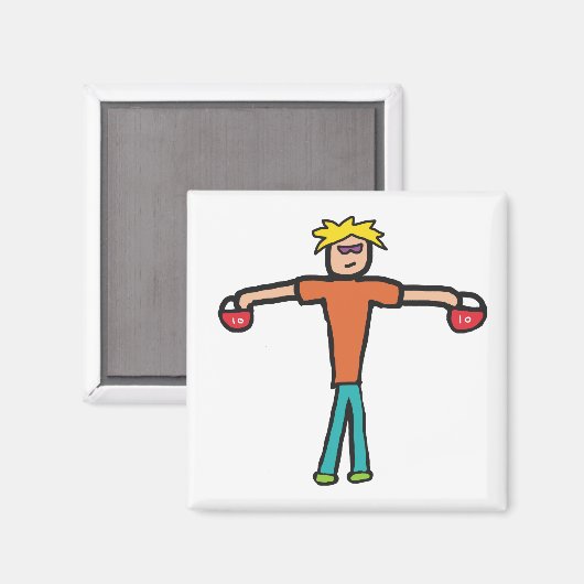 Kettlebells Magnet (Vorderseite/Rückseite)