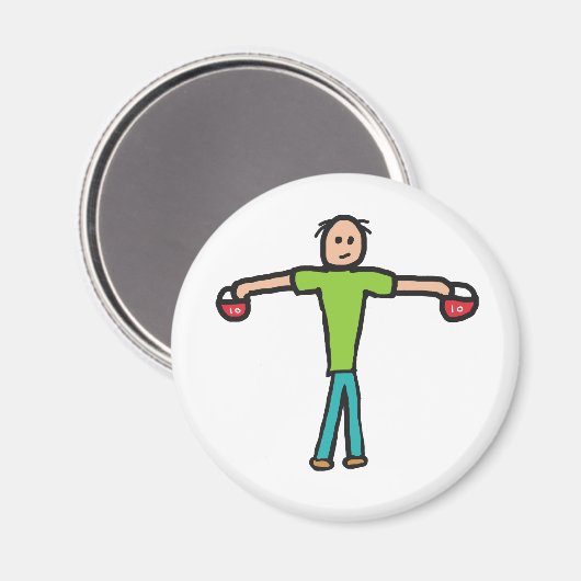 Kettlebells Magnet (Vorderseite/Rückseite)