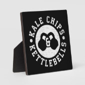 Kettlebells und Kale Chips - Funny Novelout Workou Fotoplatte (Vorderseite)