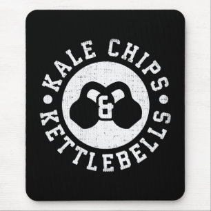 Kettlebells und Kale Chips - Funny Novelout Workou Mousepad