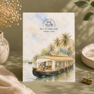 Kettuvallams, Kerala, Indien Ruhige Gewässer Feiertagspostkarte