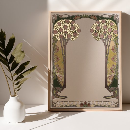 Ketubah Tree of Life Handwriting Art Nouveau Foliendrucke