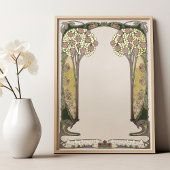 Ketubah Tree of Life Handwriting Art Nouveau Foliendrucke