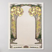 Ketubah Tree of Life Handwriting Art Nouveau Foliendrucke (Vorderseite)