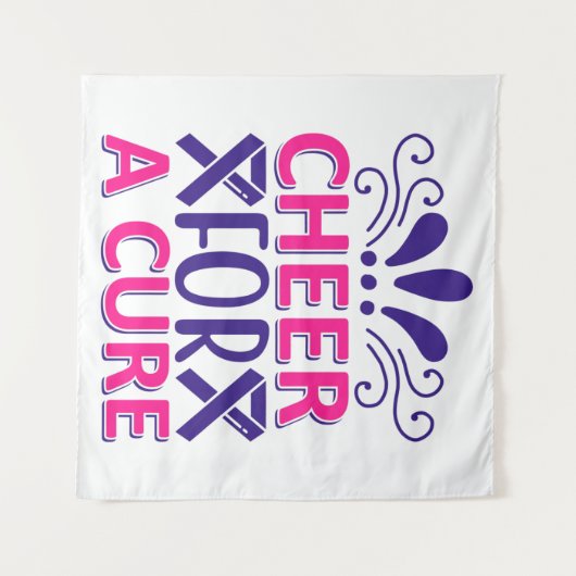 Keuchen Sie auf eine Heilung rosa und Lila Wandteppich (Vorderseite (Horizontal))