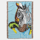 Keuchhuhn/Ente in einem Teich Decke (Vorderseite Vertikal)