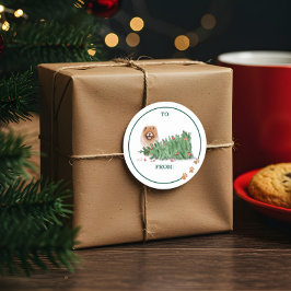 Keuchhuhn-Wasserfarbenkasse Knock Tree über Runder Aufkleber