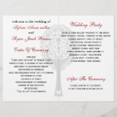 keuchige rote Liebhaber gefaltet Hochzeitsprogramm (Rückseite)