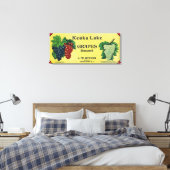 Keuka Lake Concord Trauben-Label Leinwanddruck (Insitu (Schlafzimmer))