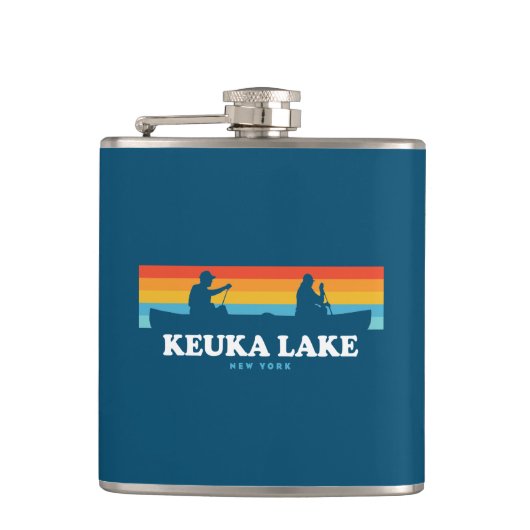 Keuka Lake New York Canoe Flachmann (Vorderseite)