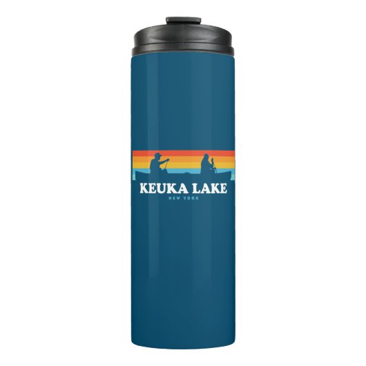 Keuka Lake New York Canoe Thermosbecher (Vorderseite)