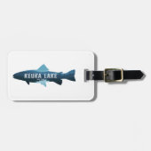 Keuka Lake New York Fisch Gepäckanhänger (Vorderseite horizontal)
