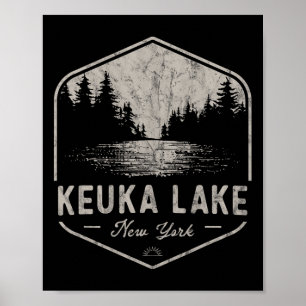 Keuka Lake New York Outdoor-Vintage Poster