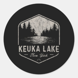 Keuka Lake New York Outdoor-Vintage Runder Aufkleber