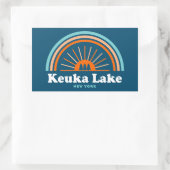 Keuka Lake New York Rechteckiger Aufkleber (Tasche)