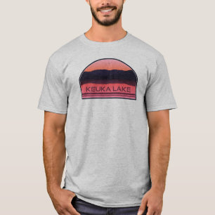 Keuka Lake New York Red Sunrise T-Shirt