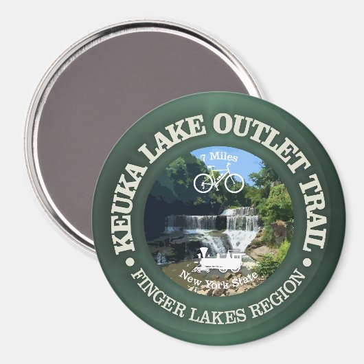 Keuka Lake Outlet Trail (Fahrrad c) Magnet (Vorderseite/Rückseite)