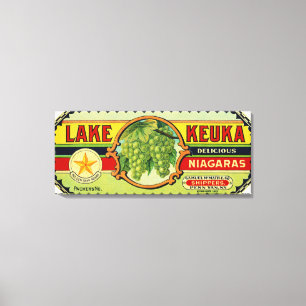 Keuka-Niagara-Trauben - Etikett 2 Leinwanddruck