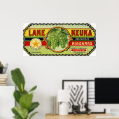 Keuka-Niagara-Trauben - Etikett 2 Poster (Heimbüro)